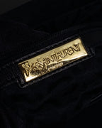 "YVES SAINT LAURENT" Cassandra logo engraved turnlock 2-way leather bag