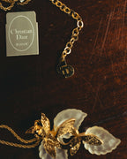 "Christian Dior" 70's-80's Sculptural leaf pendant necklace