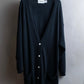 "Vintage deep V-neck long cardigan"