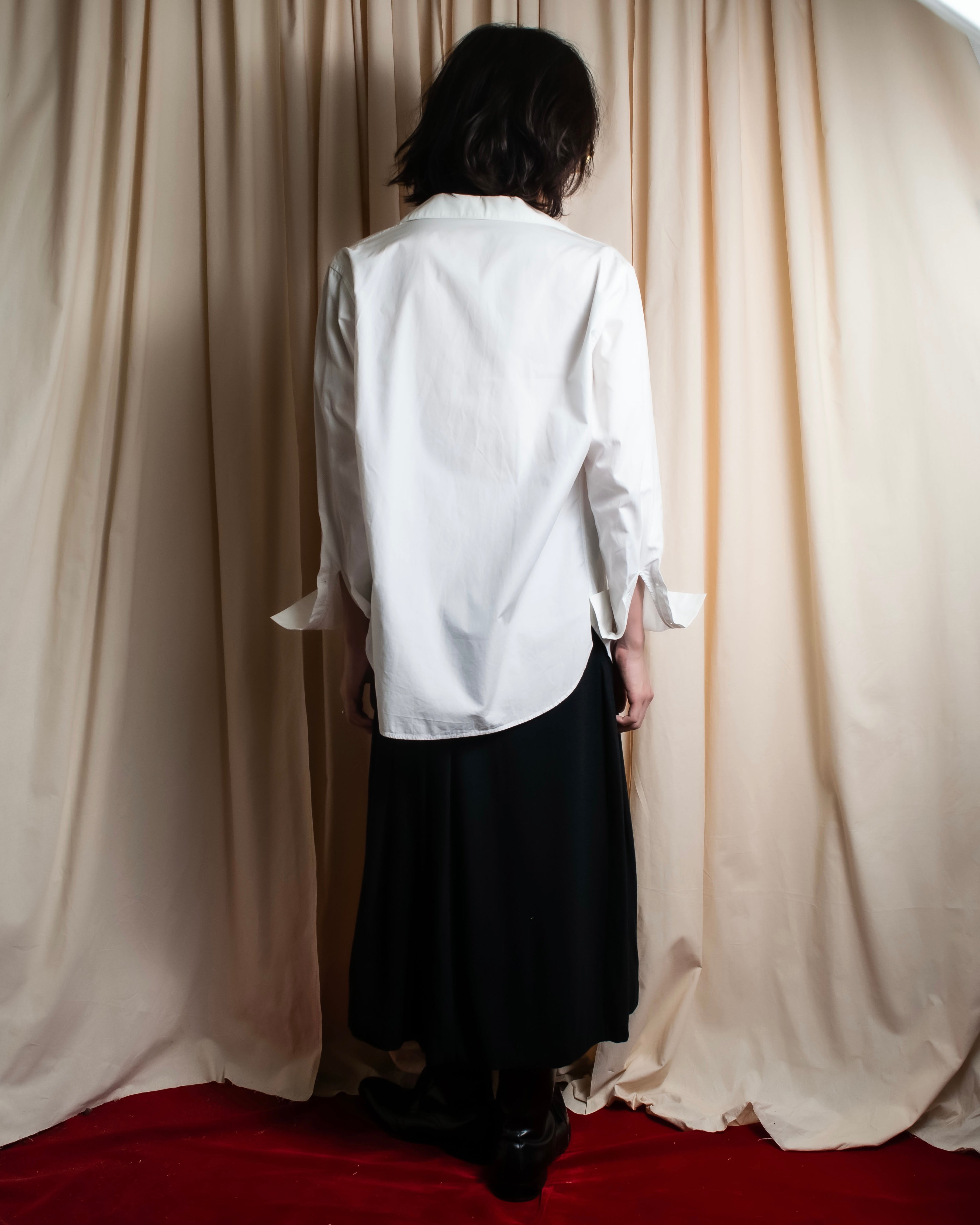 "YOHJI YAMAMOTO" 12SS Folded front panel cotton shirt