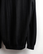 "GUCCI" G logo embroidered silk mix V-neck knit