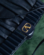 "VALENTINO" Gathered design rounded silhouette shoulder bag