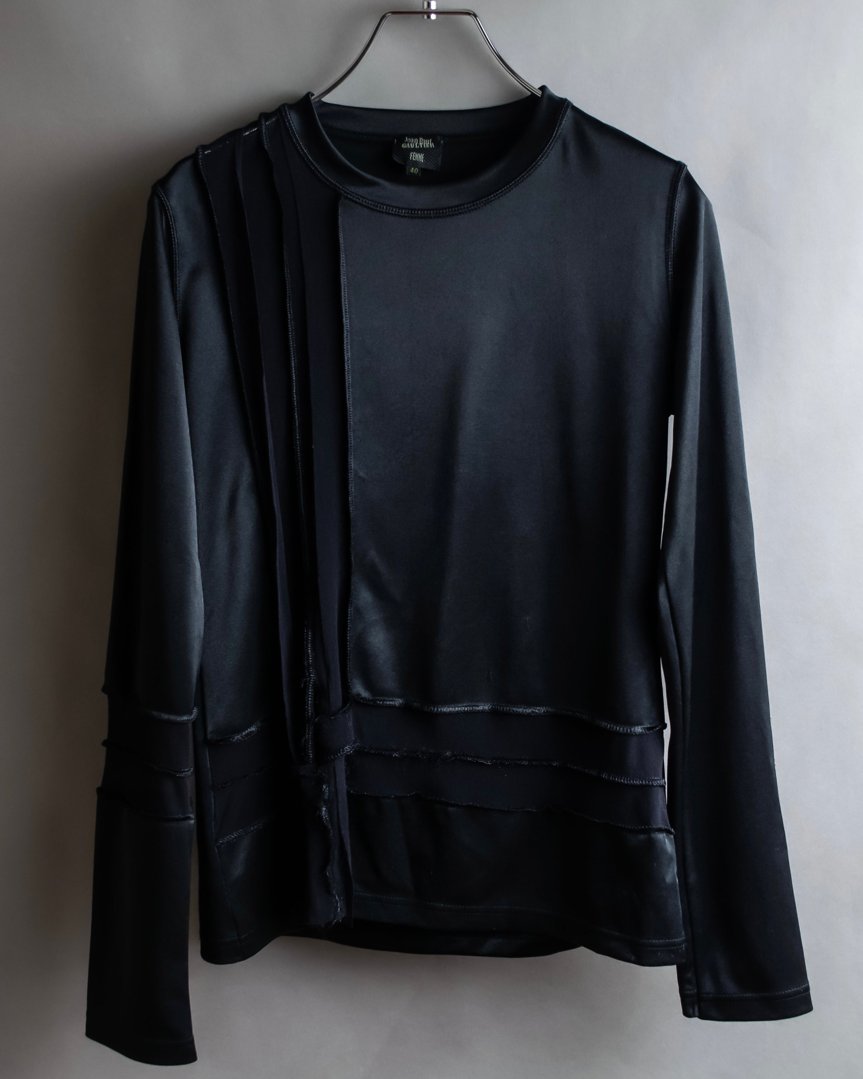 "JEAN PAUL GAULTIER FEMME" Sheer mixed material design pullover