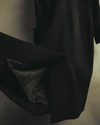 "CELINE" 80's Velvet collar maxi coat dress