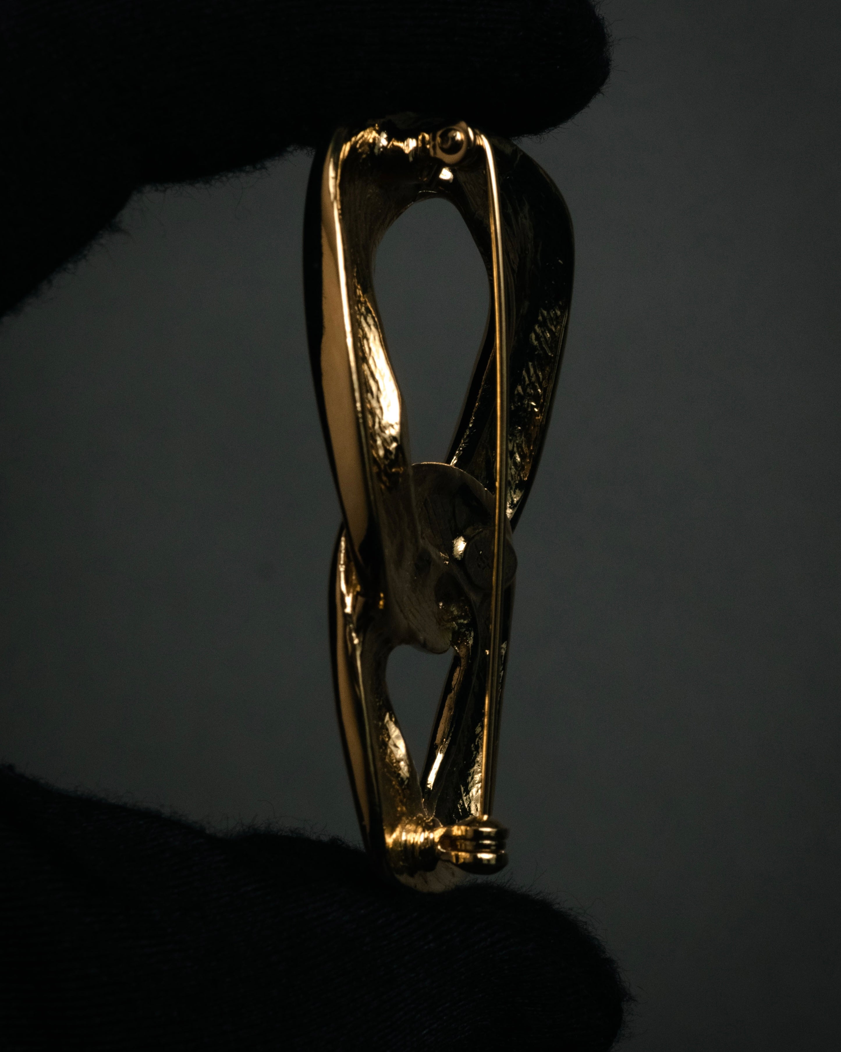 “Yves Saint Laurent” 80’s–90’s Sculptural chain motif brooch