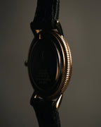“Yves Saint Laurent” 80’s-90’s coin edge quartz leather watch