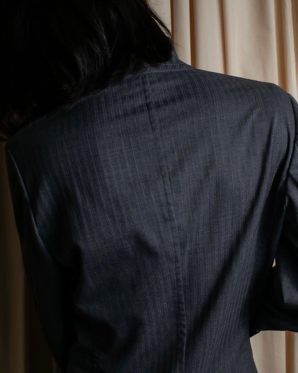 "COMME des GARCONS HOMME PLUS" 14SS modified lapel design striped jacket