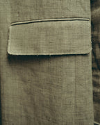 -SPECIAL- “Maison Martin Margiela” 2014SS raw-edge linen tailored jacket