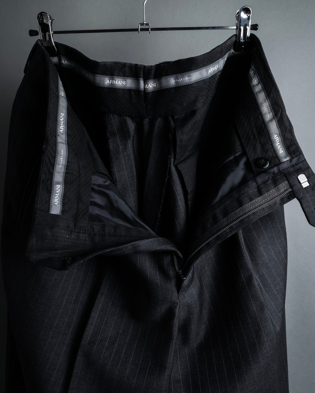 "ARMANI COLLEZIONI" Deep charcoal pinstripe set up
