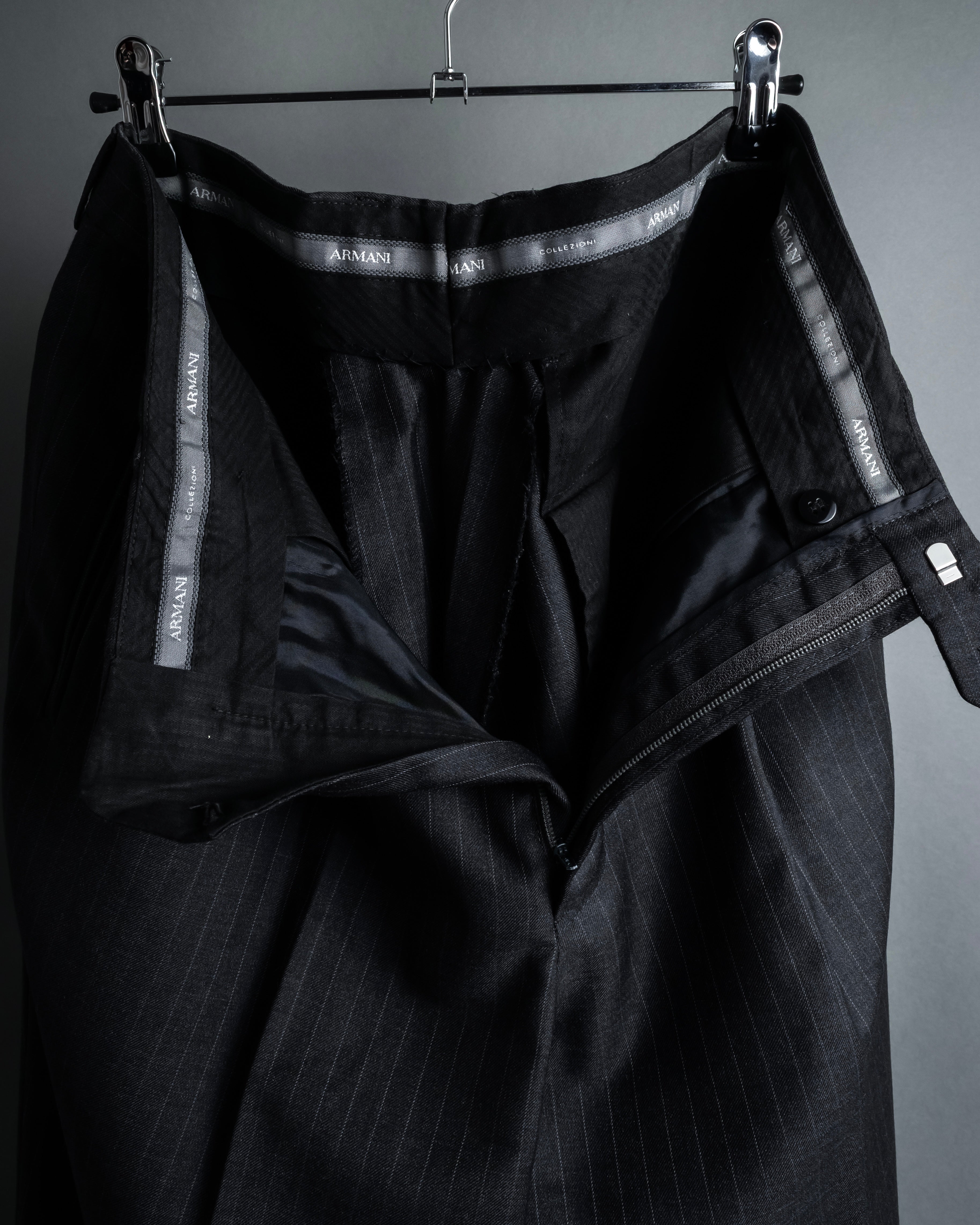 "ARMANI COLLEZIONI" Deep charcoal pinstripe set up