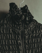 "ARMANI COLLEZIONI" 00's-10's Sculptural ruched zip-up jacket