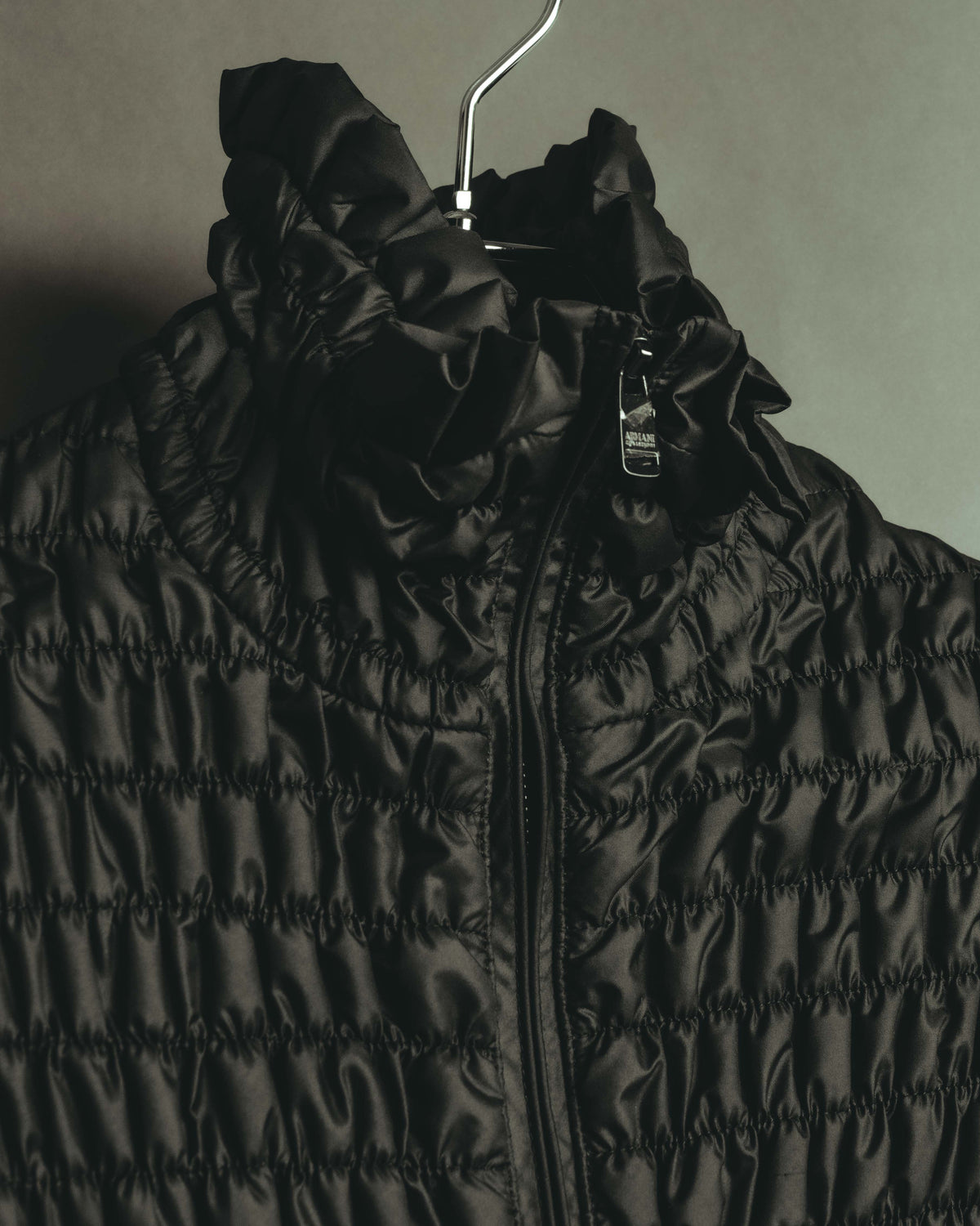 "ARMANI COLLEZIONI" 00's-10's Sculptural ruched zip-up jacket