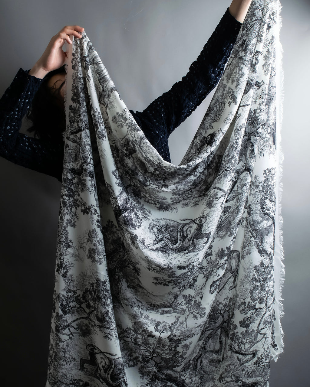 "DIOR" Toile de Jouy Sauvage Scarf