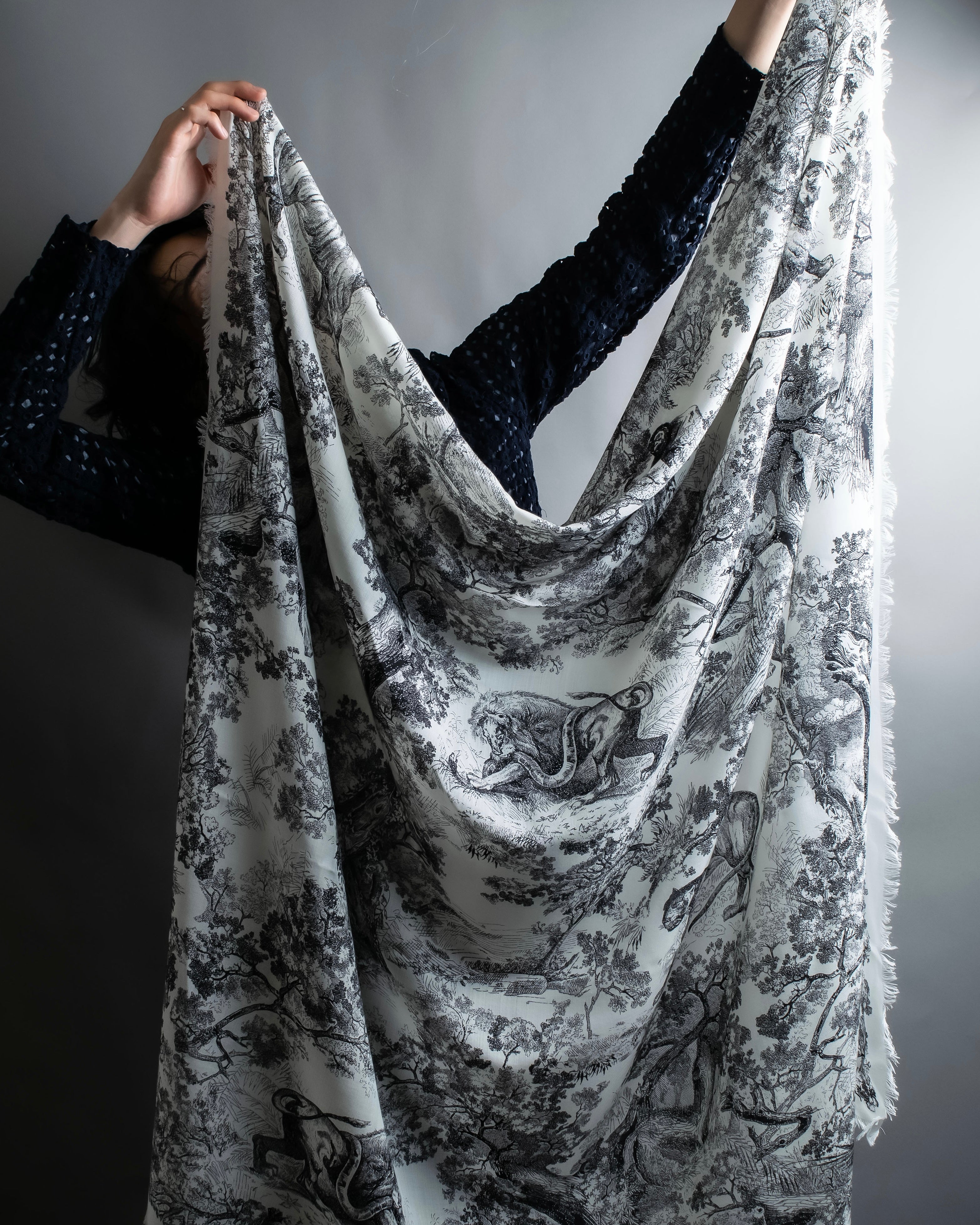 "DIOR" Toile de Jouy Sauvage Scarf