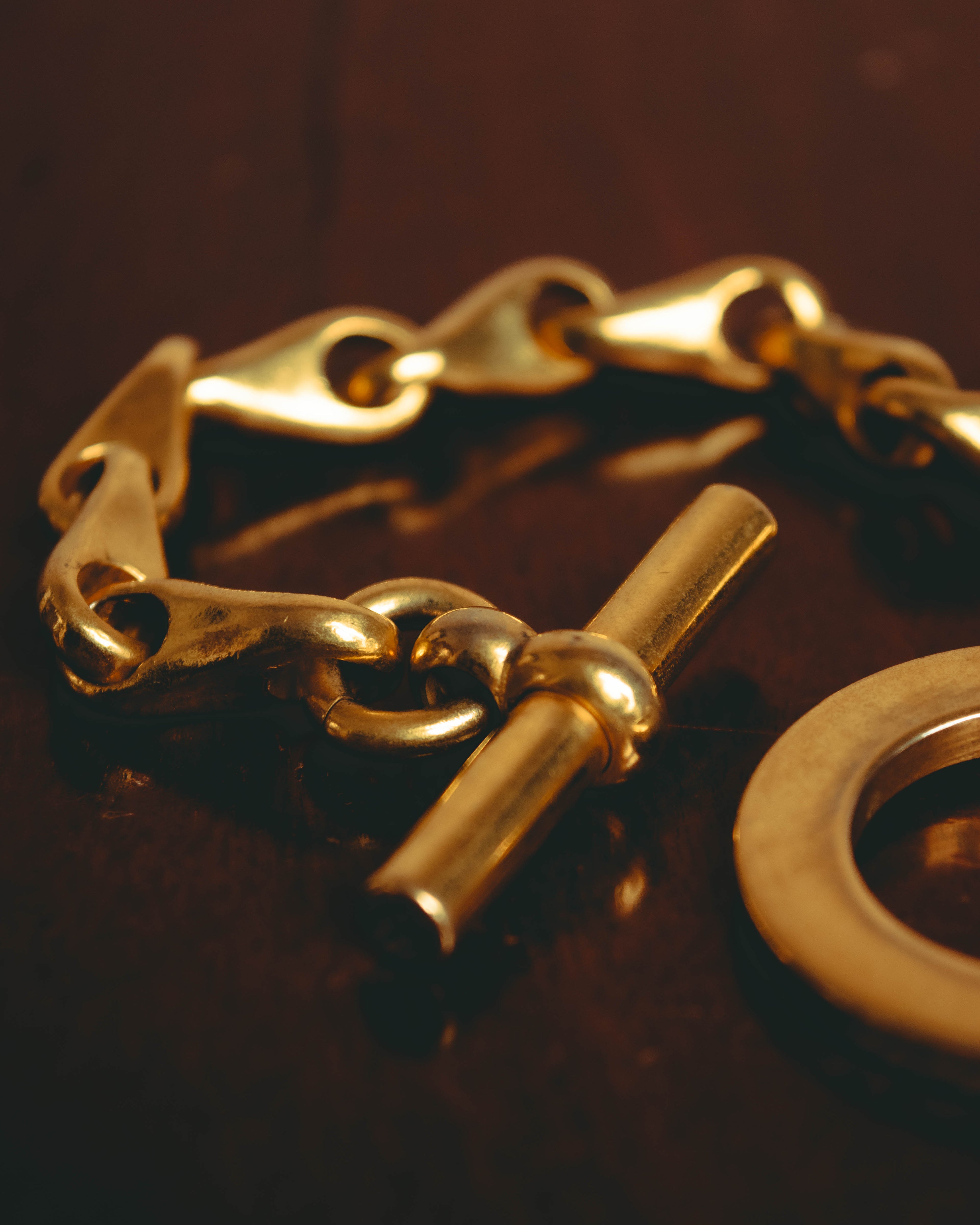 –SPECIAL– "CELINE" 90's Sculptural toggle chain bracelet