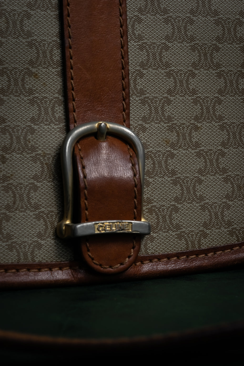 "CELINE Macadam pattern combination shoulder bag