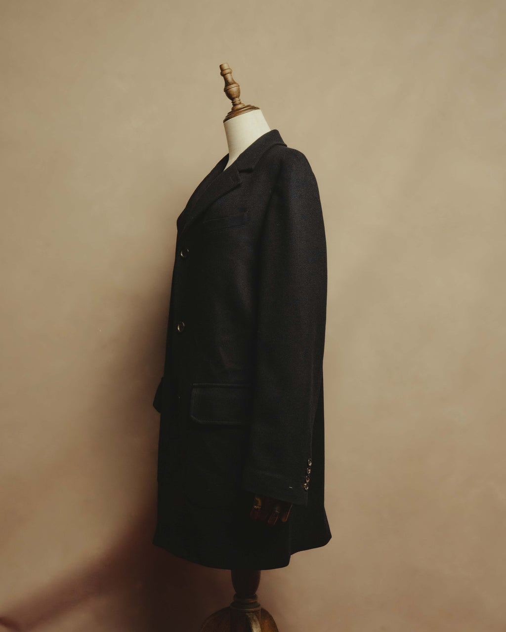 “MOSCHINO” 90’s-00’s wool cashmere tailored long coat