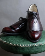 "Johnston & Murphy" Logo engraved fringe design leather shoes