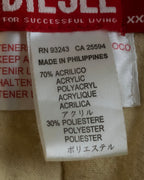 "DIESEL" Double zipper hooded long fur coat