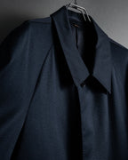 “Yves Saint Laurent” 90’s clean fly-front bal collar coat