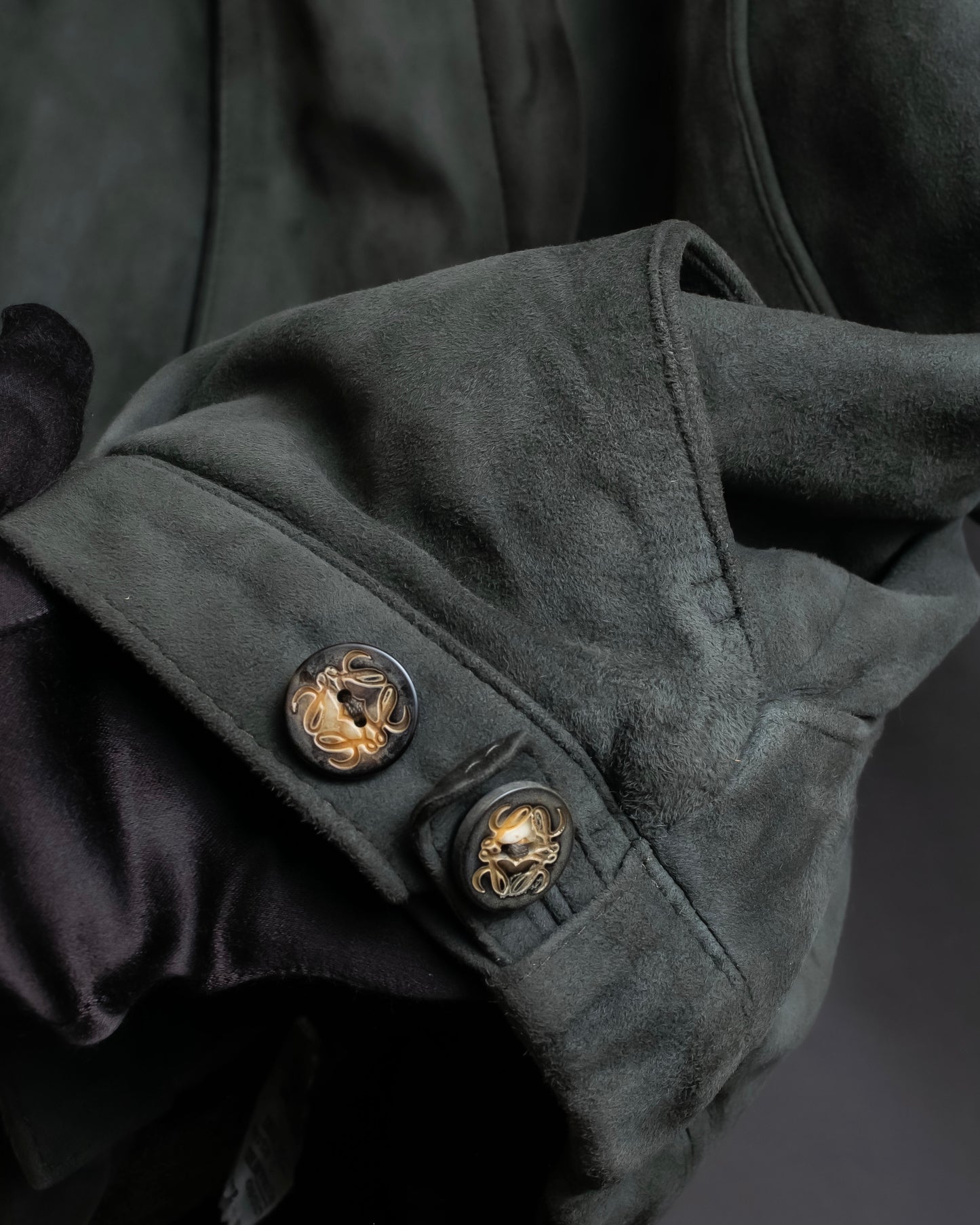 "LOEWE" Box silhouette suede leather blouson