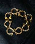 Salvatore Ferragamo Big Gancini gold chain bracelet