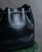 "COMME des GARCONS" Drawcord strings design PVC leather bag
