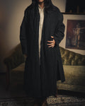 –SPECIAL– “DOLCE & GABBANA” 90’s Lace-trimmed shawl-collar wool robe coat