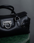 "Salvatore Ferragamo" Gancini motif design leather bowling bag