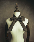 -SPECIAL- "Yves Saint Laurent" 90's-00's Charcoal grey wool textured knit tie