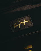 "Thierry Mugler" 80's-90's Architectural leather shoulder bag