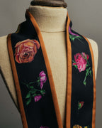 "PRADA" 2020's Floral silk skinny scarf