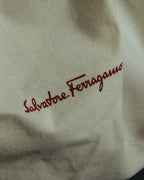 “Salvatore Ferragamo” 00’s-10’s Crocodile embossed vara bow 2way handbag