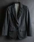 "Whim Gazette" Houndstooth pattern shaped tailored jacket