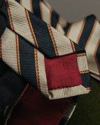 "CHANEL" 90's-00's Classic silk regimental striped tie