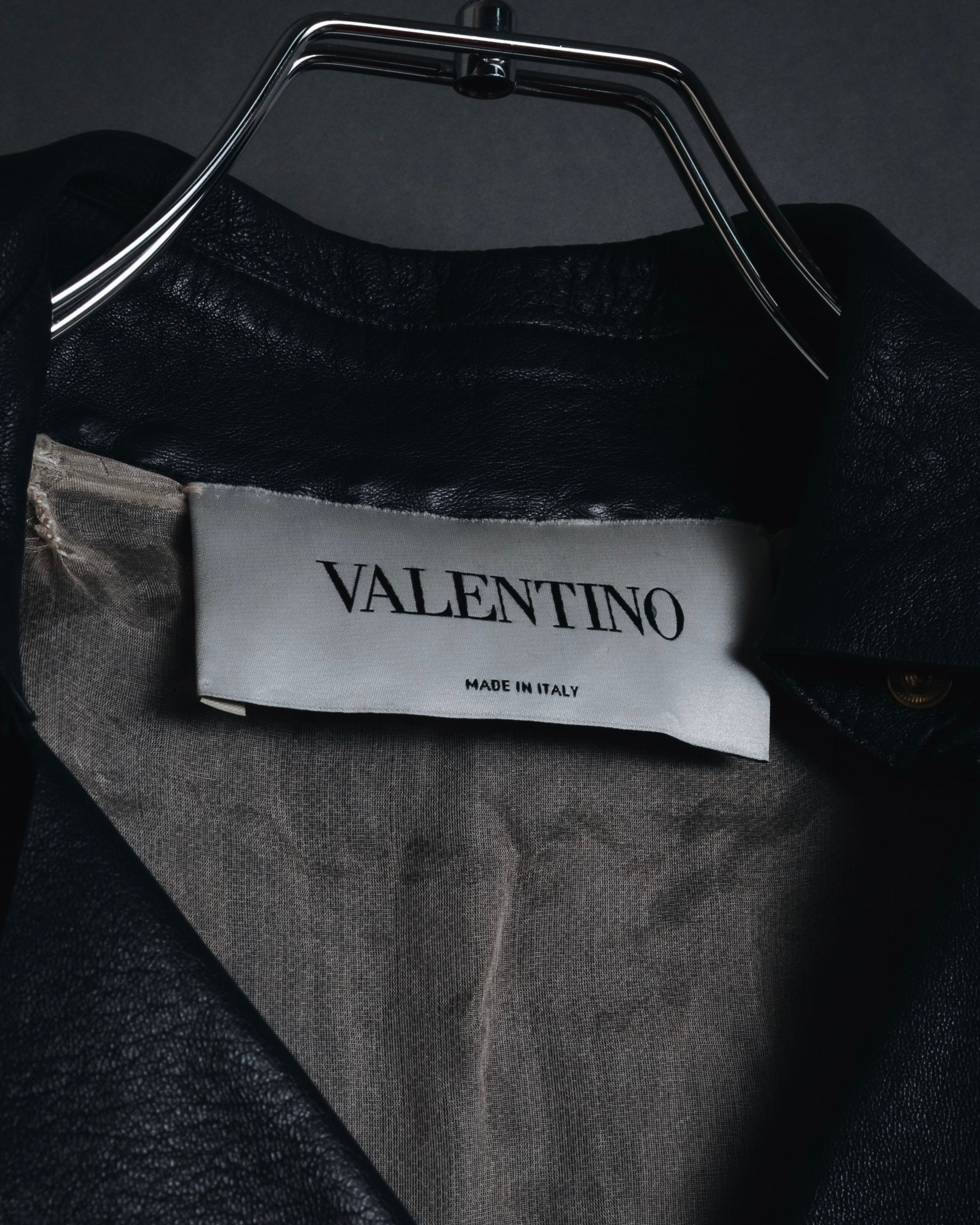 –SPECIAL– "VALENTINO"
Early 2010s lace and leather double-breasted jacket