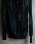 "sacai" Wig design sheer hooded pullover