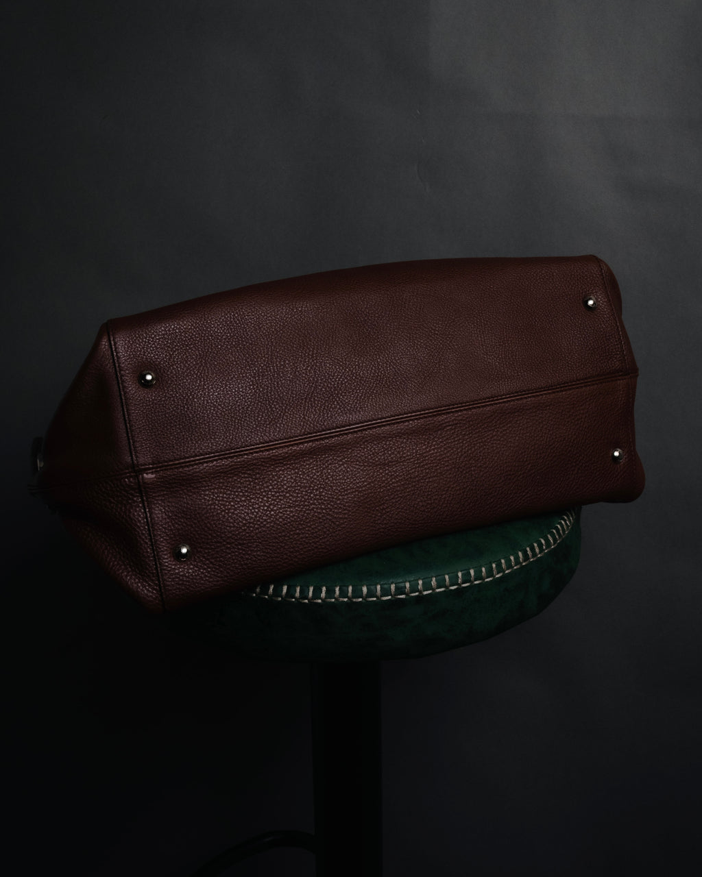 "Salvatore Ferragamo" 90’s-00’s Gancini hardware pebbled leather tote bag