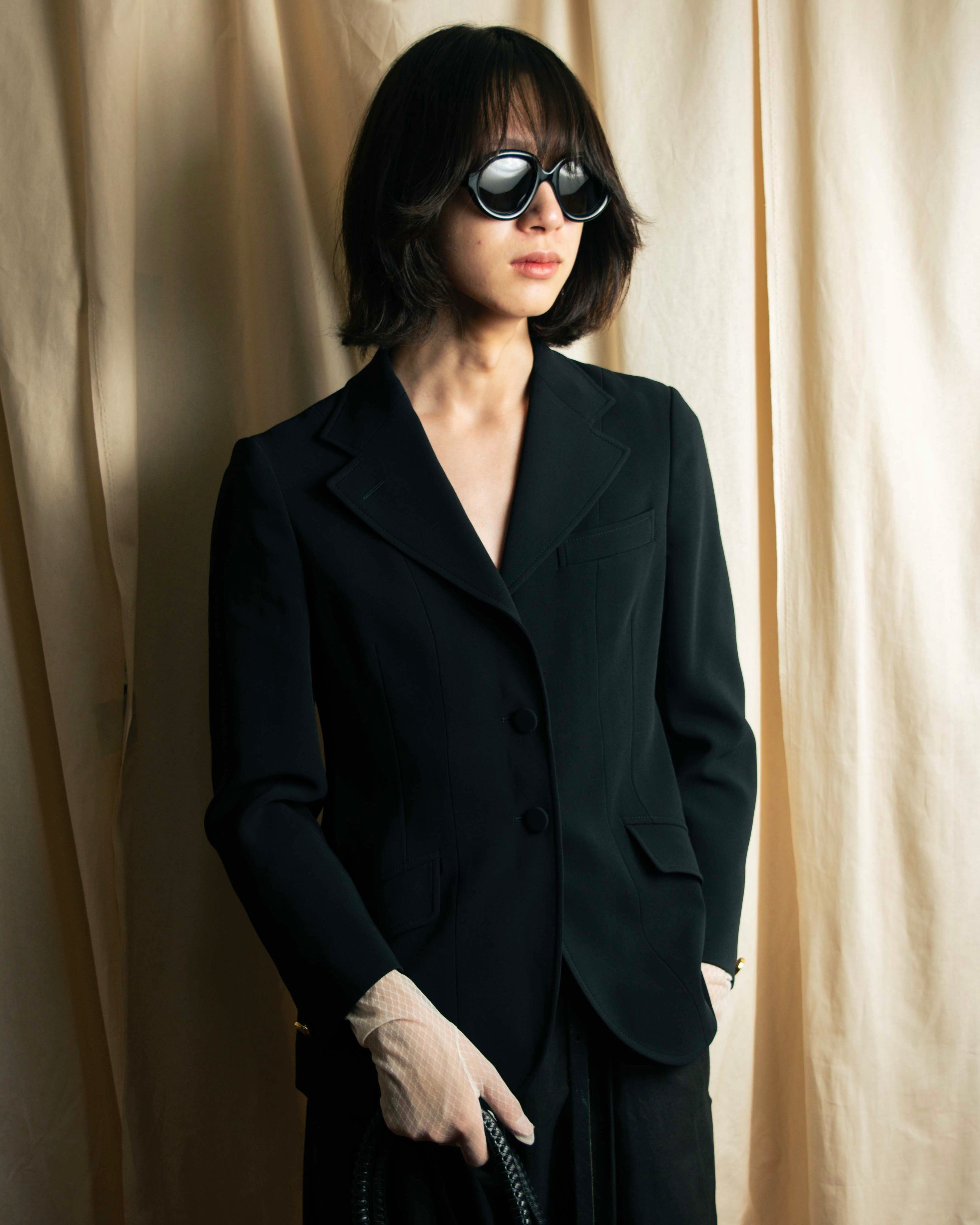 "GUCCI" Michele period stand collar modified design tailored jacket