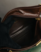 “Christian Dior” 80’s-90’s D motif leather shoulder bag