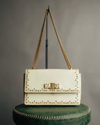 -SPECIAL- “Salvatore Ferragamo” 2015-2017 Vara studded chain shoulder bag