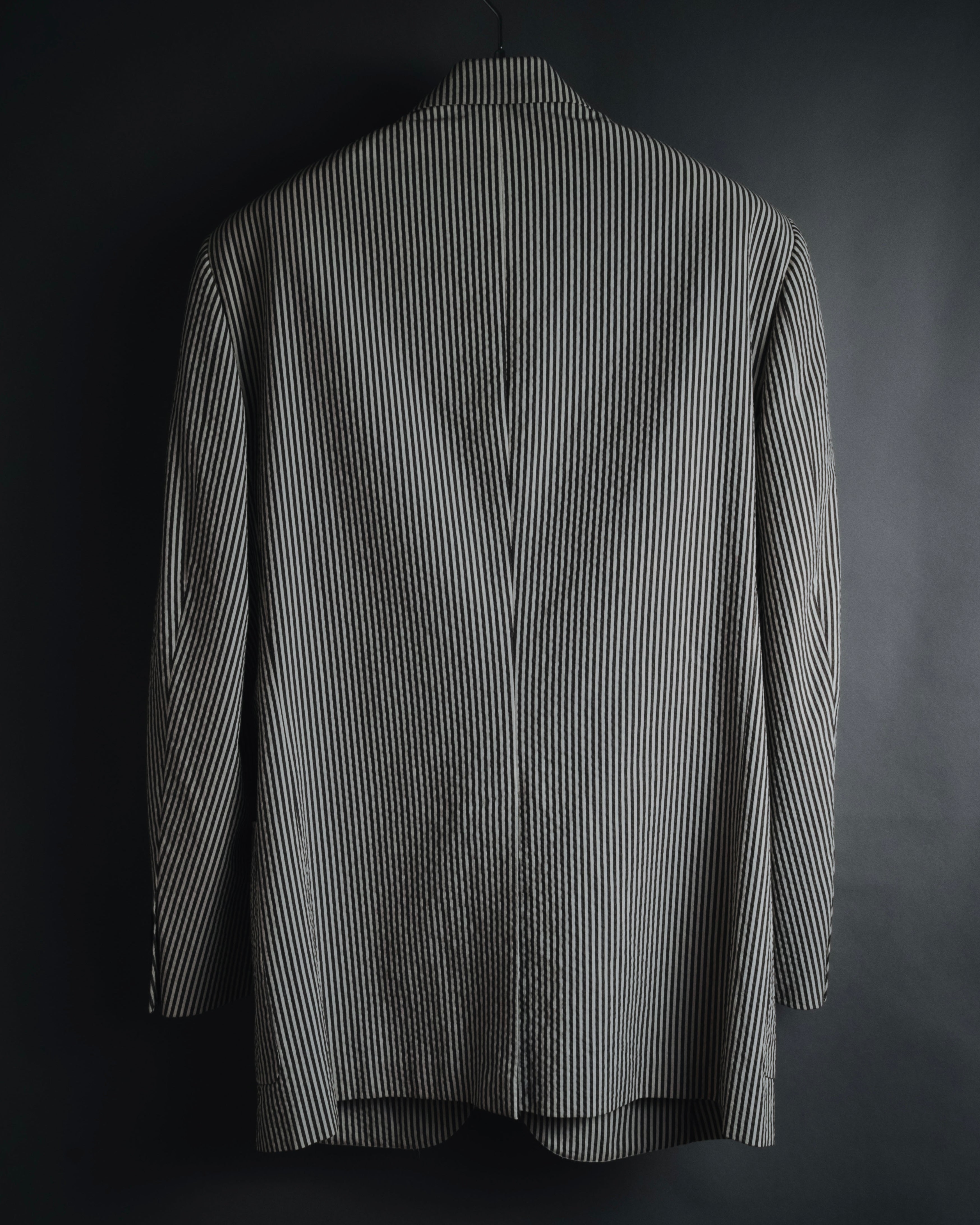 "HERMES" 00's striped stretch cotton tailored jacket