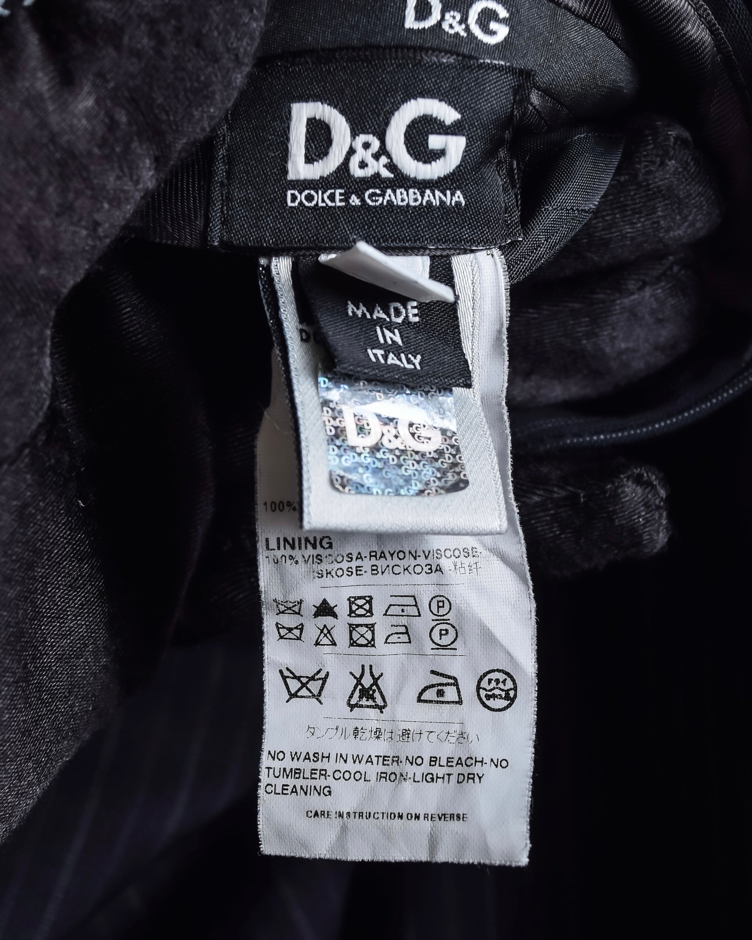 "Dolce & Gabbana" Italian tailoring stripes set up