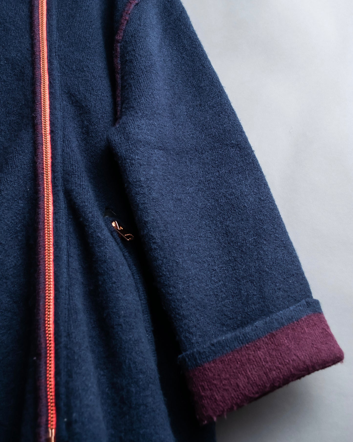 "DIESEL" Mult icolor design zipper knit coat