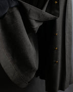 "CHANEL" Side button design pleated flared skirt