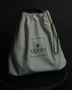 –SPECIAL– "GUCCI" 90’s Architectural oval hardware box calf handbag