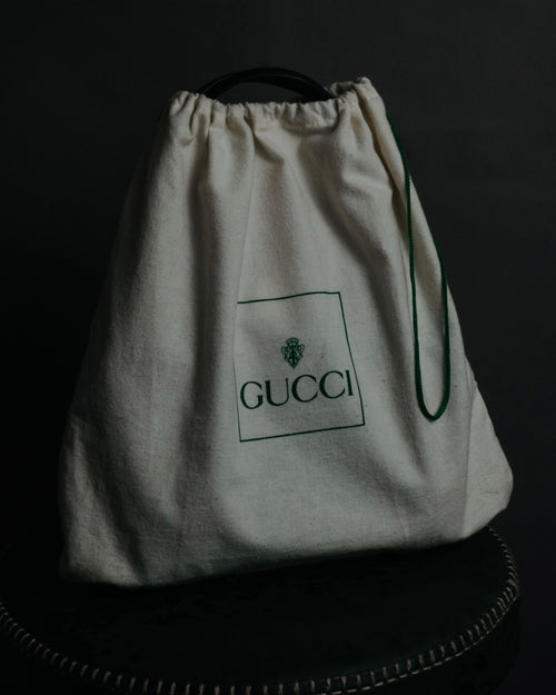 –SPECIAL– "GUCCI" 90’s Architectural oval hardware box calf handbag