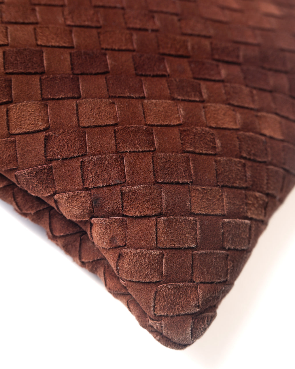 BOTTEGA VENETA/ Intrecciato Beautiful Suede Handbag Red Brown