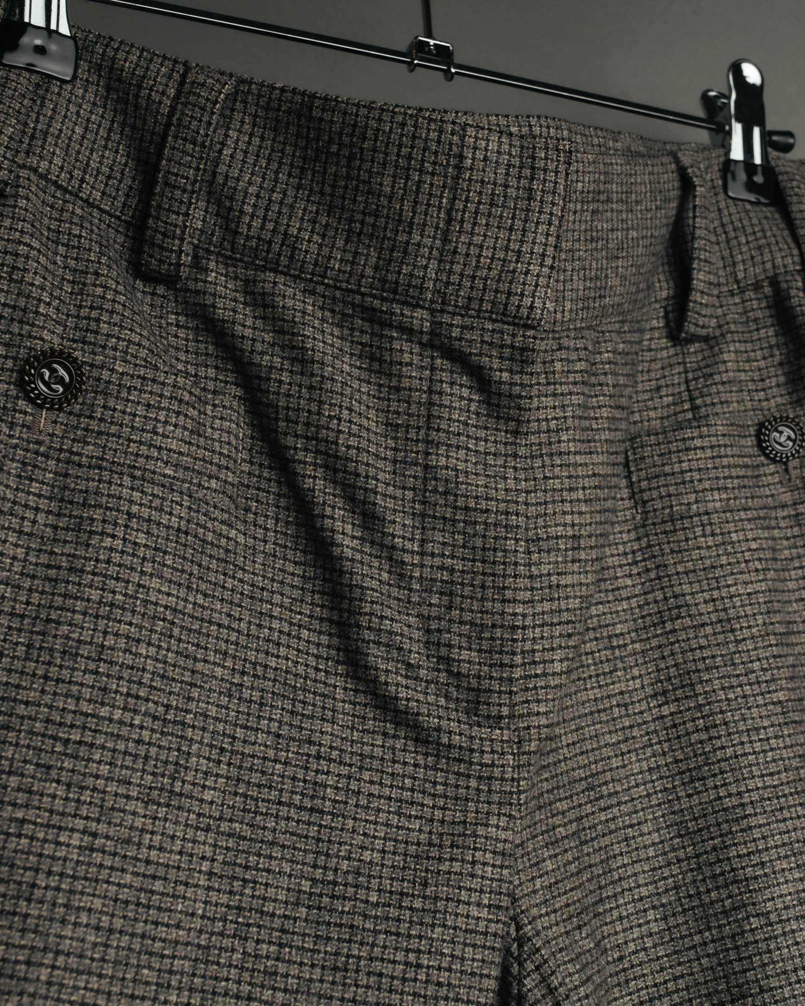 -SPECIAL- “CHANEL” 05AWmicro houndstooth tweed wide trousers