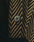 “CELINE” 90’s-00’s Chevron patterned long shirt dress